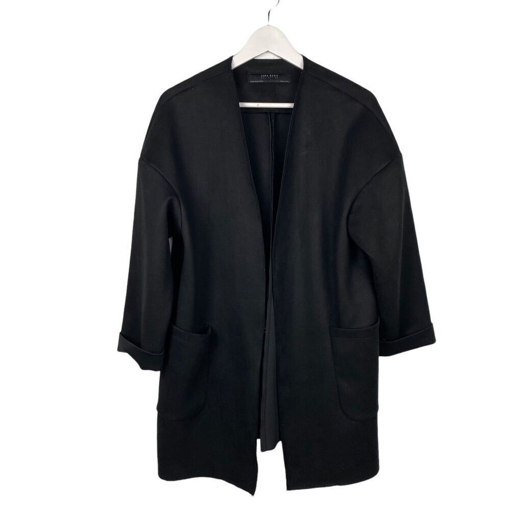 Zara Basic Faux Suede Open Front Jacket size XS
